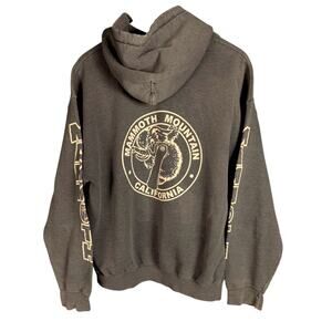 Mammoth Mountain Gray Logo Hoodie Skiing Snowboarding - Size L